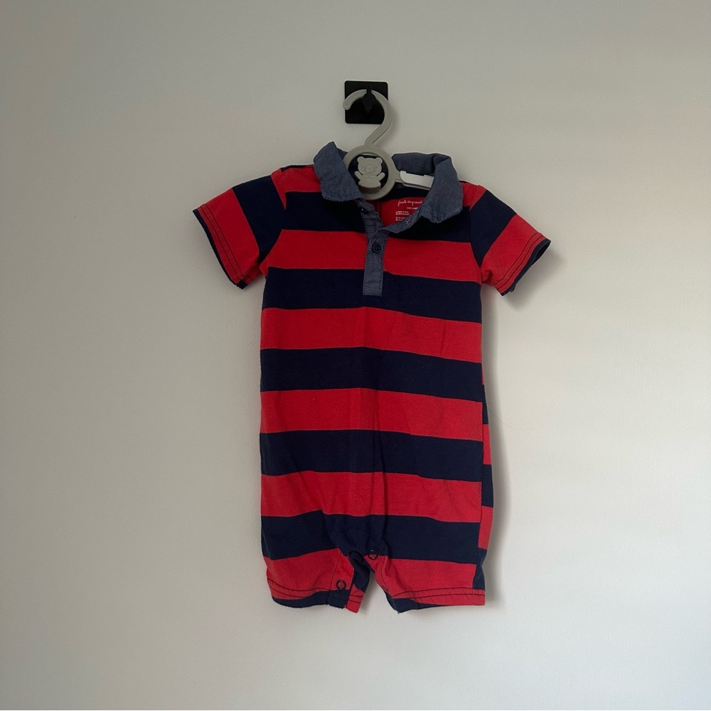 First Impressions Striped Romper